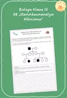 Vorschau - Arbeitsblätter - Arbeitsblatt: Stammbaumanalyse Albinismus - Deckblatt
