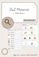 Vorschau - Arbeitsblätter - DaZ Material - Getränke - Deckblatt
