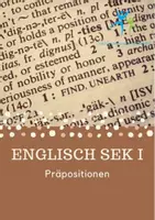 Vorschau - Arbeitsblätter - Die wichtigsten englischen Präpositionen Aufgaben Lösung - Deckblatt