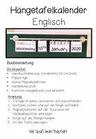Vorschau - Mal- und Bastelvorlagen - Hängetafelkalender Englisch (2 Versionen) - Seite 1