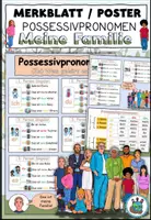Vorschau - Arbeitsblätter - Possessivpronomen Merkblatt / Poster / Übersicht "Meine Familie" DaZ / Deutsch - Deckblatt