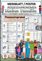Vorschau - Arbeitsblätter - Possessivpronomen Merkblatt / Poster / Übersicht "Meine Familie" DaZ / Deutsch - Seite 3