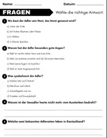 Vorschau - Arbeitsblätter - Der Adler: Leseverständnis und Kreuzworträtsel mit Lösungen - Seite 2