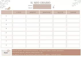 Vorschau - Arbeitsblätter - Il mio orario/ Stundenplan - Vorlage - Deckblatt