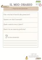 Vorschau - Arbeitsblätter - Il mio orario/ Stundenplan - Vorlage - Seite 1