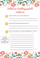 Vorschau - Arbeitsblätter - Ein Frühlingsgedicht selbst verfassen - Deckblatt