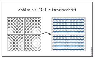 Vorschau - Präsentationen/Tafelbilder - Zahlen bis 100 - Blitzsehen Geheimschrift - Seite 3
