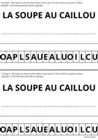Aperçu - Feuilles d'exercices - Exploitation pédagogique LA SOUPE AU CAILLOU version portrait 2 - Page 3