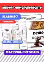 Vorschau - Arbeitsblätter - Kinderrechte und Grundrechte: Wissen, verstehen, mitgestalten - Deckblatt
