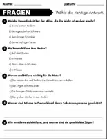 Vorschau - Arbeitsblätter - Der Milan: Leseverständnis und Kreuzworträtsel mit Lösungen - Seite 2