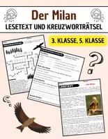 Vorschau - Arbeitsblätter - Der Milan: Leseverständnis und Kreuzworträtsel mit Lösungen - Deckblatt