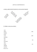 Aperçu - Feuilles d'exercices - "L' articolo indeterminativo" en italien Feuilles d'exercices - Page de couverture