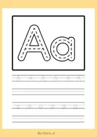 Vista previa - Manualidades / Dibujos para colorear - Abecedario para colorear y trazar - página 1