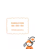 anteprima - Esercizi - Parole piane - parole con GA GO GU - Pagina 2