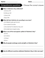 Vorschau - Arbeitsblätter - VALENTINE'S DAY : Reading Comprehension and Crossword Puzzles with Answers. - Seite 2