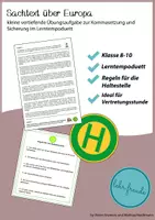 Vorschau - Arbeitsblätter - Sachtext zu "Europa" (Übung zur Kommasetzung) - Deckblatt
