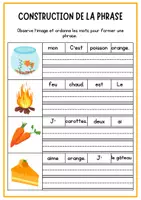 Aperçu - Apprentissages en autonomie - Remettre les mots de la phrase dans l'ordre - Page de couverture