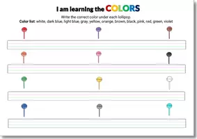 Aperçu - Feuilles d'exercices - J'apprends les couleurs en anglais (A1) - Page de couverture