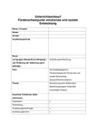 Vorschau - Stundenentwürfe - Unterrichtsentwurf ESE Förderschwerpunkt Partnerarbeit Bewerbung - Seite 1