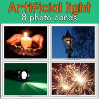 Voorbeeld - Sources of Light sorting activity | Natural vs artificial | Montessori science - Pagina 2