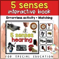 Voorbeeld - Montessori Five senses matching activity | Sense of Hearing adapted book SPED - Pagina 1