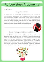 Vorschau - Arbeitsblätter - Aufbau eines Arguments_3-B-Regel_Übungen mit Lösung - Seite 1
