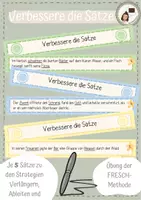 Vorschau - Stationenlernen - Verbessere die Sätze FRESCH - Deckblatt
