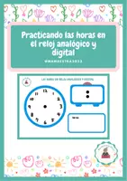 Vista previa - Hojas de trabajo - Paquete de materiales las Horas en reloj analógico y digital - página 1