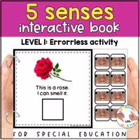 Voorbeeld - Montessori Five senses matching activity | Sense of smell adapted book SPED - Voorblad
