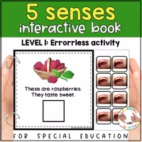 Voorbeeld - Montessori Five senses matching activity | Sense of taste adapted book SPED - Pagina 1