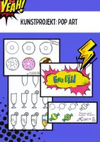 Vorschau - Mal- und Bastelvorlagen - Kunstprojekt: Name im Pop Art Stil - Deckblatt