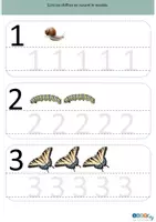 Aperçu - Apprentissages en autonomie - Les fiches d'écriture sur les insectes - Page 3
