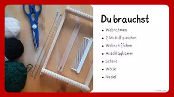 Vorschau - Mal- und Bastelvorlagen - Weben mit einem Webrahmen - Anleitung und digitales Tafelbild - Seite 2