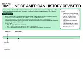 Vorschau - Arbeitsblätter - Arbeitsblatt Time line of American History revisited - Seite 1