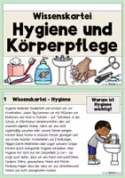 Vorschau - Arbeitsblätter - Hygiene und Körperpflege - Wissenskartei und Arbeitsheft - Seite 1