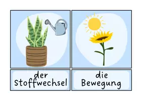 Vorschau - Bildkarten - Die Kennzeichen des Lebens/ des Lebendigen (Tafelkarten, Spiel) - Deckblatt