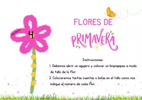 Vista previa - Tarjetas / Manipulativos - Conteo flores primavera - Portada
