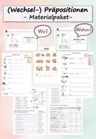 Vorschau - Arbeitsblätter - Wechselpräpositionen (Dativ, Akkusativ, DaZ/DaF) - Deckblatt