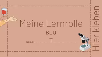 Vorschau - Stundenentwürfe - Eine Lernrolle zum Thema Blut - Deckblatt