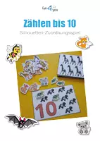 Vorschau - Stationenlernen - Zählen bis 10 - Mengenerfassung - Silhouetten erkennen - Deckblatt