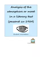 Vorschau - Arbeitsblätter - Analysis of the atmosphere in a text (example: 1984) #12 #13 Atmosphere - Deckblatt
