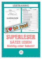 Vorschau - Arbeitsblätter - Superleser. Lesetraining. Übungsheft 2 - Deckblatt