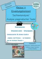 Vorschau - Klassenarbeiten - Klausur Sachtextanalyse_Analyse pragmatischer Texte Sprachwandel_Anglizismen - Deckblatt