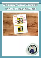 Vorschau - Arbeitsblätter - Emotionaler Wert und Verpackungsdesign: Werbung analysieren. - Deckblatt