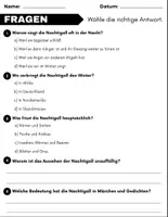 Vorschau - Arbeitsblätter - Die Nachtigall: Leseverständnis und Kreuzworträtsel mit Lösungen - Seite 2