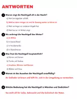 Vorschau - Arbeitsblätter - Die Nachtigall: Leseverständnis und Kreuzworträtsel mit Lösungen - Seite 3