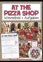 Vorschau - Arbeitsblätter - AT THE PIZZA SHOP - Wimmelbild + Aufgaben (Englisch 3.-5. Schulstufe) - Deckblatt