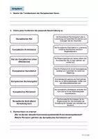 Vorschau - Arbeitsblätter - Die europäischen Institutionen und Organe - Seite 2