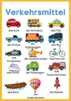 Vorschau - Poster - Verkehrsmittel: Wortschatz - Deckblatt