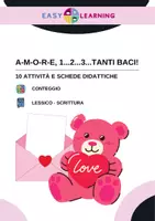 anteprima - Esercizi - 10 Schede di Scrittura, Comprensione e Conteggio sull'Amore - Pagina di copertina